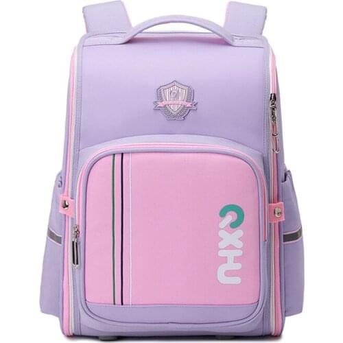 Kids Orthopedic Backpack Fshion Children Waterproof School Bags For Girls Pink Lightweight Bookbag Boys High Capacity Space Bag