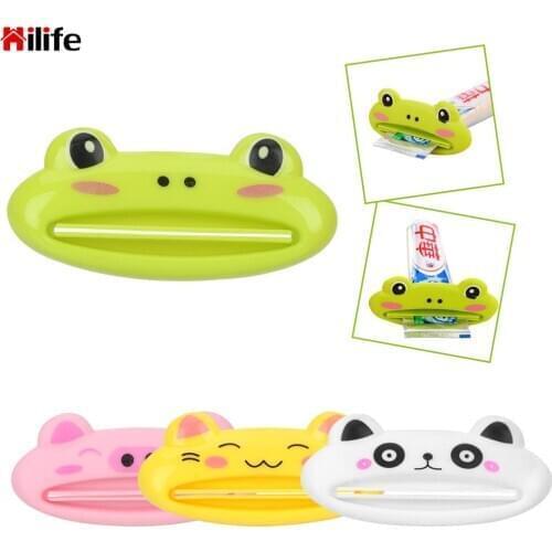 Toothpaste Squeezer Dispenser Cartoon Animals Shaped Manual Cream Tube Squeezer Extruding Toothpaste Clip Bathroom Products