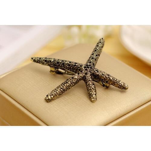 Design 2020 fashion alloy hair jewelry unique pentagram hairpin starfish hairpins