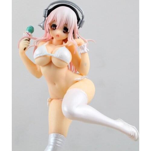 New 16cm Kawaii Supersonico Anime Action Figure PVC Toy Cute Virtual Idol Ice Cream Swimsuit Sexy Dolls Room Decor Gift for Boys
