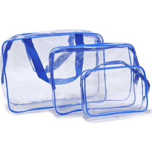 Wear-Resistant 4 Colors Cosmetic Bags Women Transparent Clear Zipper Bags for Women