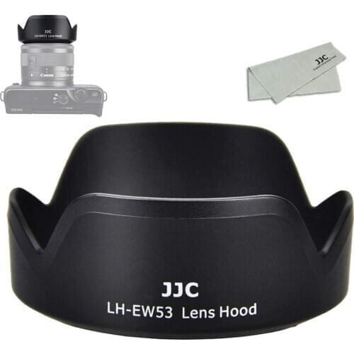 JJC EW-53 Lens Hood Shade for Canon EF-M 15-45mm f/3.5-6.3 is STM Lens on Canon EOS M50 Mark II M5 M50 M6 Mark II M200 M100 M10
