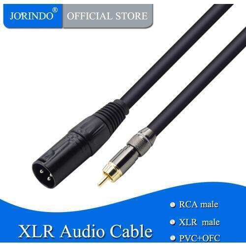 JORINDO 3M/9.8FT 3 pin XLR male to RCA male Microphone audio cable,RCA to XLR AC line,For microphone amplifier sound card