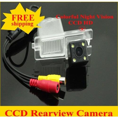 Highest Nightvision 4 Leds CCD HD waterproof backup reverse parking car rear view camera for SsangYong Kyron Rexton II Free Ship