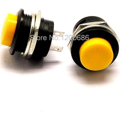 Self-reset button switch button Jog switch R13-507 16MM yellow no lock switch