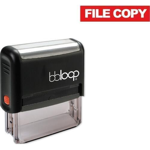 Bbloop File Copy w/knockout Style Font and Design Self-Ink