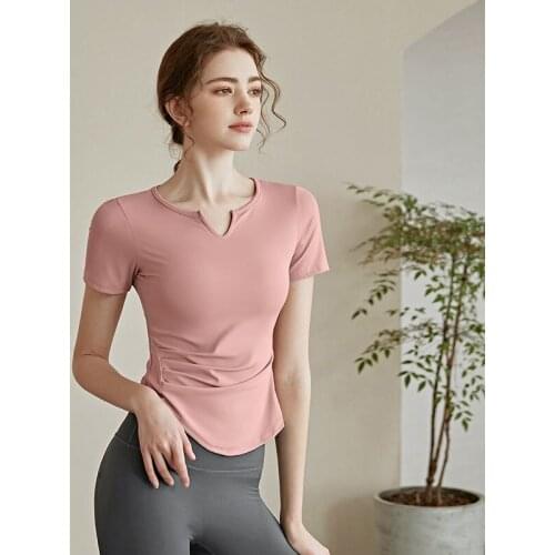 Yoga Crop Top 2021 New Suit, Tight , Sportswear, Womens Short Sleeve T-shirt, Fitness Running, Fast Mujer Camisetas