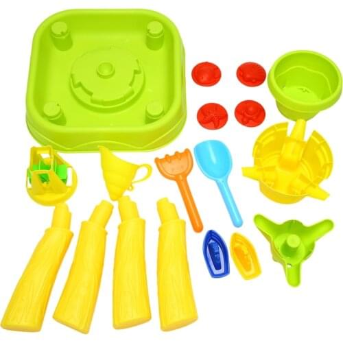 Summer Beach Sand Table For Kids Play Water Game Sandbox Funny Outdoor Beach Play Sand Game Toy Waterwheel Baby Bath Toy