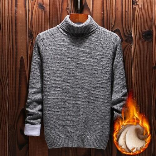 MRMT 2021 Brand New Winter Mens Jackets Turtleneck Sweater for Male Slim Fashion Youth Pullover Jacket Clothing
