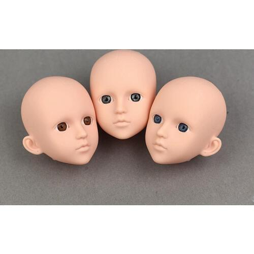 Original 3D Eye 1/4 XINYI Doll Head / Doll Accessories DIY Cosplay White Skin No make-up For 1/4 BJD Toy Doll