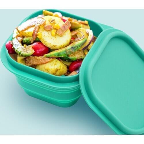 Collapsible Bowl Silicone Collapsible Container Food Storage Containers Leakproof Collapsible Camping Bowl for Travel Hiking