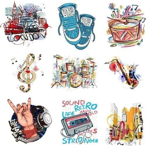 Iron on Transfer for Clothing Appliques Diy Letter Patches Fusible Stickers Textile Vinyl Stripes Thermotransfer for Clothes J