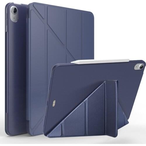 Protective Cover for IPad 10.9 2020 TPU Ultra-thin Anti-drop Multi-fold Case Pro 11 12.9 Inch Tablet Protective Bracktet Shell