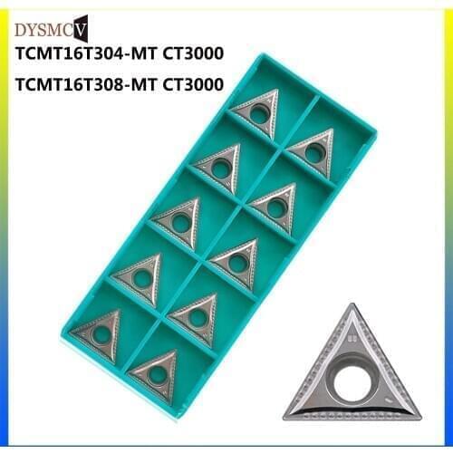 10PCS 100% original TCMT16T304 MT CT3000 TCMT16T308 MT CT3000 turning tool metal ceramic grade blade CNC lathe tool holder
