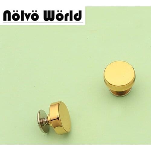 100pcs 4 colors 10*3.6mm high quality button round head rivet stud for shoes,Copper screw rivet
