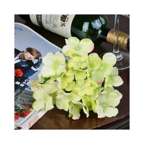 100PCS Single hydrangea artificial flower silk flower hair accessory DIY flower wedding road cited flower props home decorative