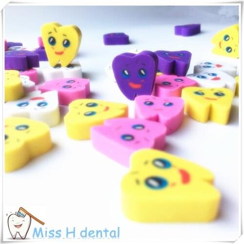 20pcs Molar Shaped Tooth Rubber Erasers Dentist Dental Clinic School Gift Student Rubber