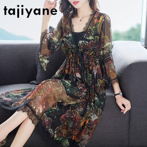 2021 Sexy Womens Dress 100% Silk Dresses for Women Summer Dress Korean Style Real Silk Woman Dresses Ropa Mujer TN2524