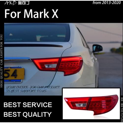 AKD Car Styling for Toyota Mark X Tail Lights 2013-2019 Reiz LED Tail Lamp LED DRL Dynamic Signal Brake Reverse auto Accessories