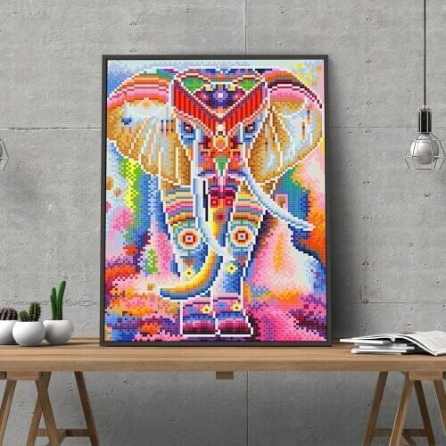 Diamond Painting Elephant Decor Night Light Diamond Mosaic Embroidery Cross Stitch Fluorescence DIY Craft Kit Gift Home Decor