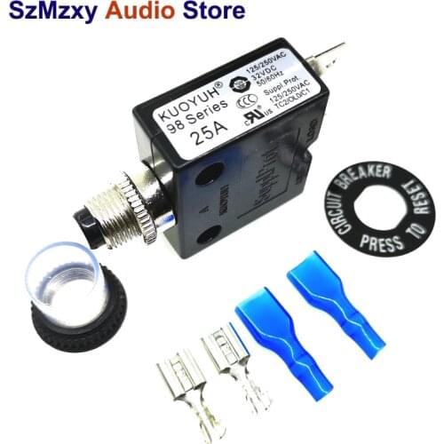 1sets Hot New 98 series 3A 5A 6A 7A 10A 15A 16A 20A 25A 30A 32A 35A 40A 50A Circuit Breakers Manual push reset KUOYUH 125/250VAC