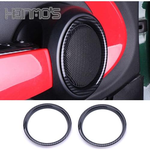 Car Styling For MINI F56 Accessories Audio Speaker Ring Sticker Covers For MINI Cooper JCW F55 F57 Door Speaker Decoration Frame