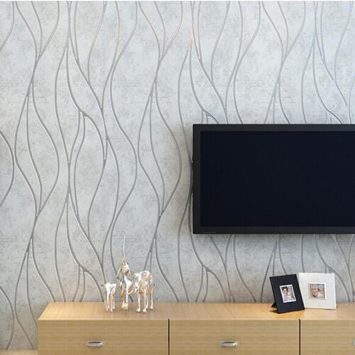 Beibehang curve Simple background papel de parede 3d modern textured striped wallpaper plain solid wall paper for bathroom