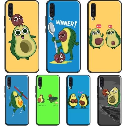 Cute cartoon fruit avocado Case For Samsung A52 A12 A32 A72 A21S A20e A21S A31 A51 A71 A10 A02S A50 A70 Back Cover