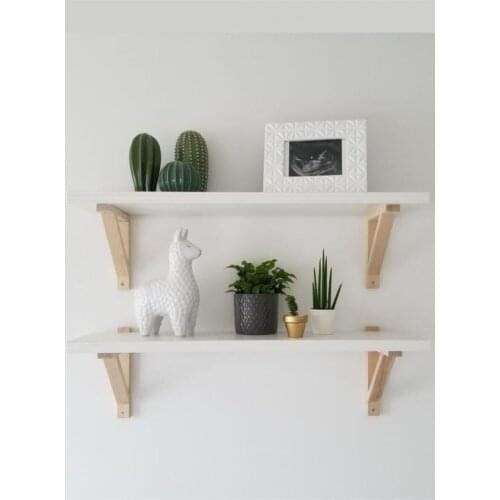 Double Wooden Wall Shelf