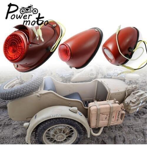 Sidecar Tail Light Fender Rear Light Brake Stop Indicator Lamp for BMW Zündapp DB DS DBK KS KS750 R12/R75/R51/R61/R66/R71