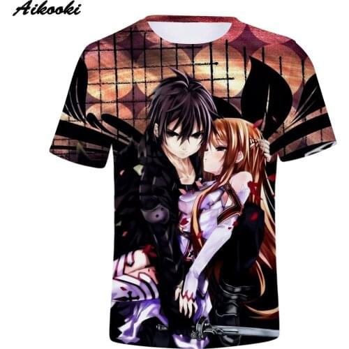 New Creative Anime Sword Art Online 3D tshirt Men Harajuku Cute T Shirt Tees Mens Womens Fashion Summer Short Slevee Boys Tops