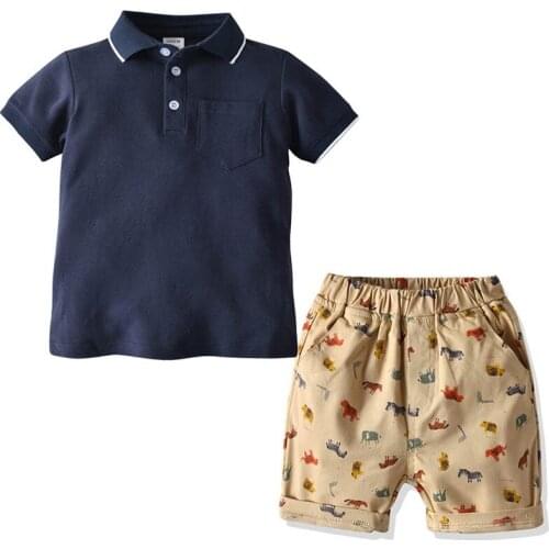 Baby Boys Clothes Summer Leisure Suit Cotton Short Sleeve T Shirt+ Shorts Set Childrens Clothing Boys Overalls