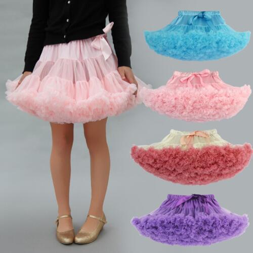 LLT066) High Quality Lolita Sweet Skirt for Women/Kids Solid Color All-match Fold Princess Cake Skirts