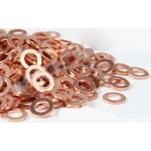 M4 M5 Copper Gasket Pressure Gauge Washer 0.1-0.5mm Thickness Washers