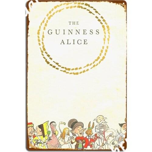 Guinness Alice 1933 Metal Sign Cinema Living Room Wall Decor Bar Cave Custom Tin Sign Poster