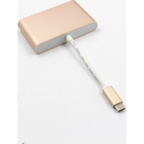 Moveski Type C to VGA Adapter USB 3.0 Type C Converter Adapter with Aluminium Case for MacBook/ChromeBook Pixel Plug and play