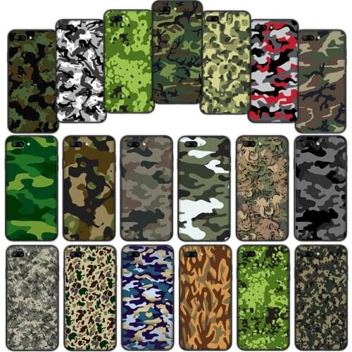 Camouflage Pattern Camo Soft Cover Case for Huawei Mate 30 20 Lite Y6 Y7 Pro P Smart Z Plus