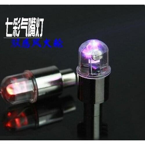 By dhl or fedex 1000pairs hot Firefly Spoke LED Wheel Valve Stem Cap Tire Motion Neon Light Lamp For Bike Motorcycle Accessories