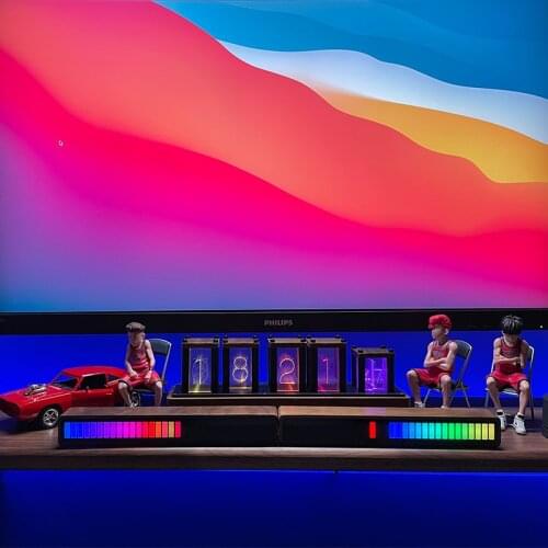 Pseudo Glow Nixie Tube Clock DIY RGB Kit LED Desktop Creative Decoration Boyfriend Gift Digital Night Light Bar Atmosphere