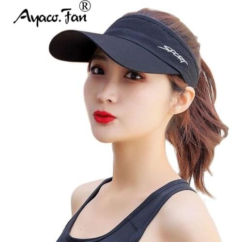 Summer Women Breathable Air Sun Hats Quick-dry Visor UV Protection Top Empty Solid Men Sports Tennis Golf Running Sunscreen Cap