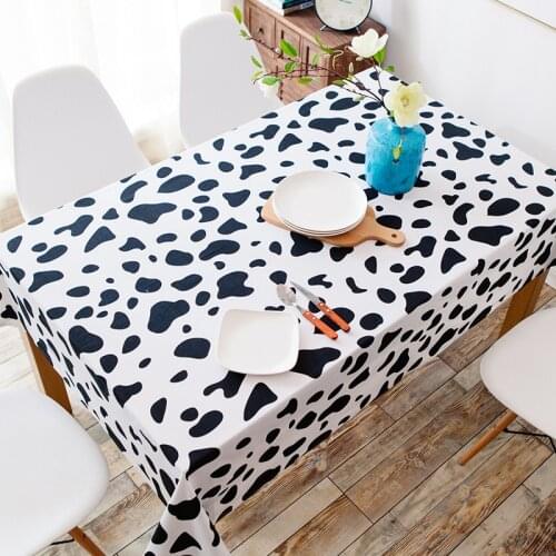 Modern and simple cow pattern printing restaurant tablecloth TV cabinet shoe cabinet cloth tablecloth tea table cover towel
