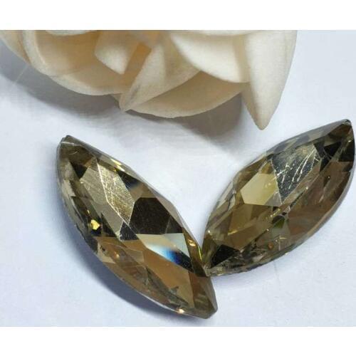 Light coffee Horse Eye Pointback Crystal Glass Sewing Rhinestones DIY Woman Jeans Woman and Wedding Dresses Multiple Models