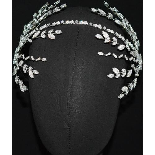 TECAN Unique Zircon Headband Wedding Hair Accessories Bride Wedding Crown,Princess Birthday Tiaras, Parade Prom Accessories