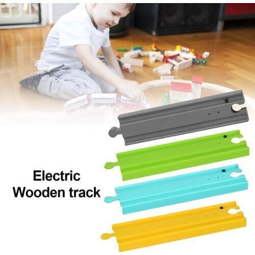 Electric Train Track 3 Sounds Plastic Connected Railway Track Interesting Electric Train Toy Accessories For Children