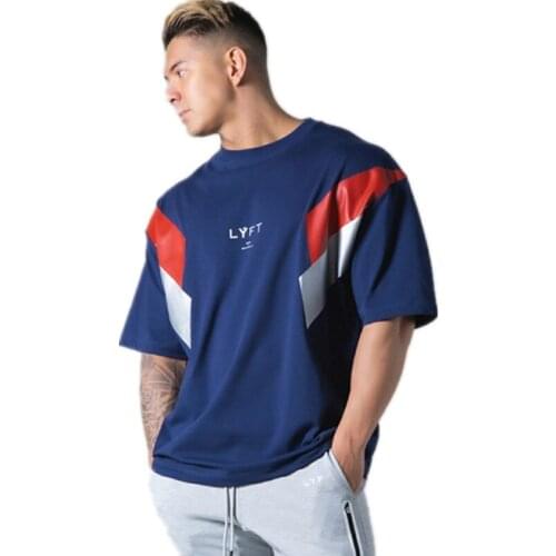 High Quality Tops New Fashion Casual Cotton Short Sleeve Men T-shirt Bodybuilding Joggers Basketball Clothes Gyms Fitness tees