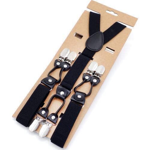 Women Suspenders 2.5cm Adult Braces alloy 6clips Braces FemaleVintage Casual suspensorio Trousers Strap Christmas Gift 14colors