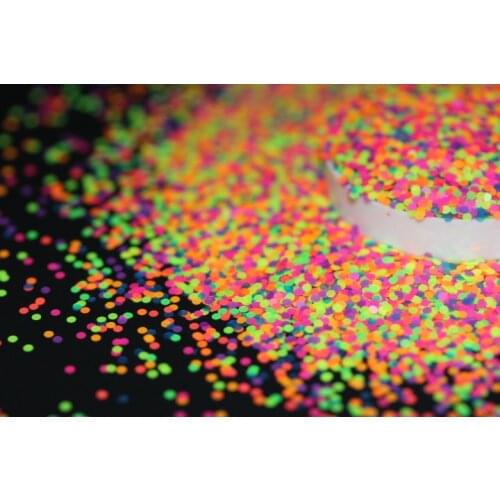 1mm Neon Fluorescent glitter dots nail art glitter shape spangle sequins