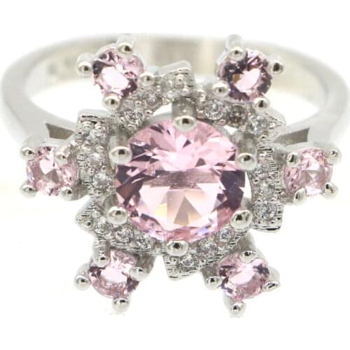 16x14mm Ravishing Created Smokey Topaz CZ For Women Daily Wear Silver Rings Wholesale Drop Shipping