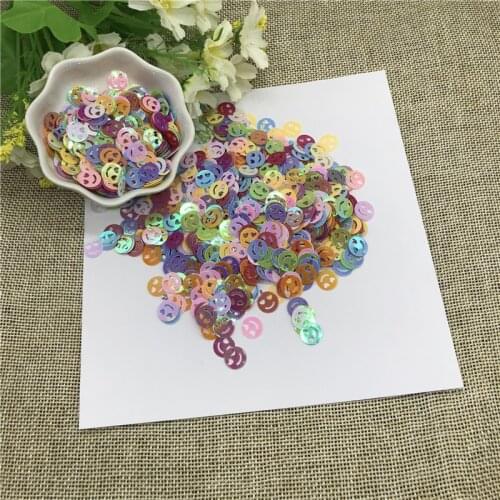 25g 9mm Mixed Color Smiley Sewing Garment Accessories,Clothing accessories,DIY Sequins scrapbooking shakes