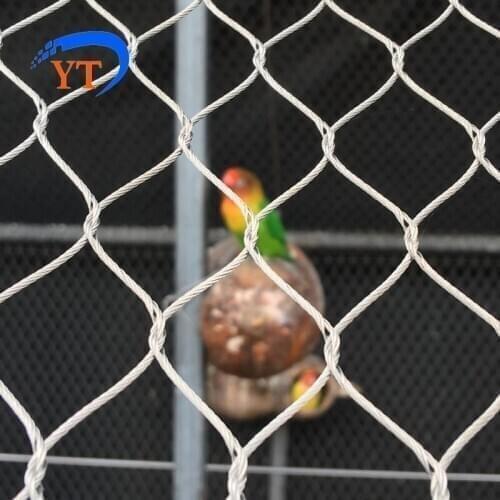 304 316L stainless steel metal wire rope mesh for protection zoo animal/cable webnet for Bird Netting